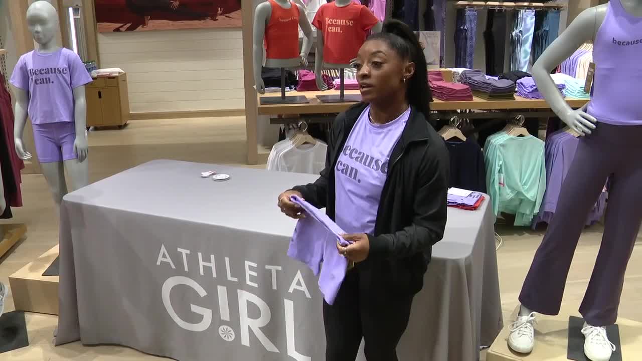 Houston's own Simone Biles unveils her clothing collection
