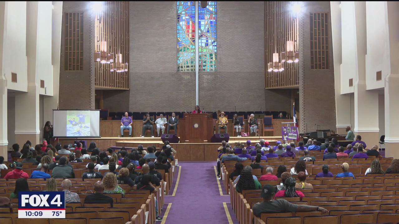 Vigil held at Paul Quinn College for Officer Burks