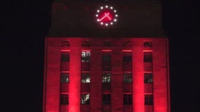 City Hall shines bright in Astros orange to celebrate Houston's win against Minnesota