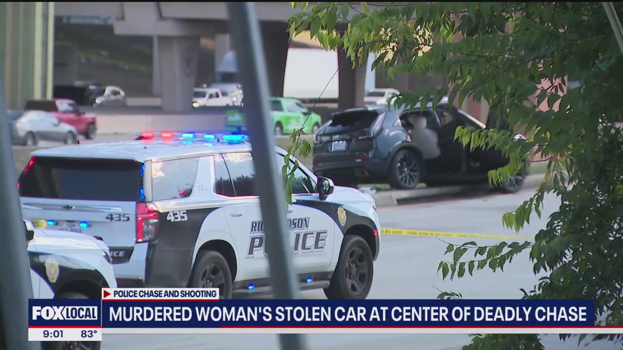 Slain woman's stolen car at center of police chase