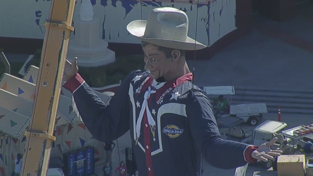Big Tex goes up at the State Fair of Texas: FULL VIDEO