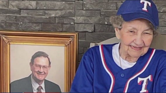 93-year-old Rangers fans cheers on team