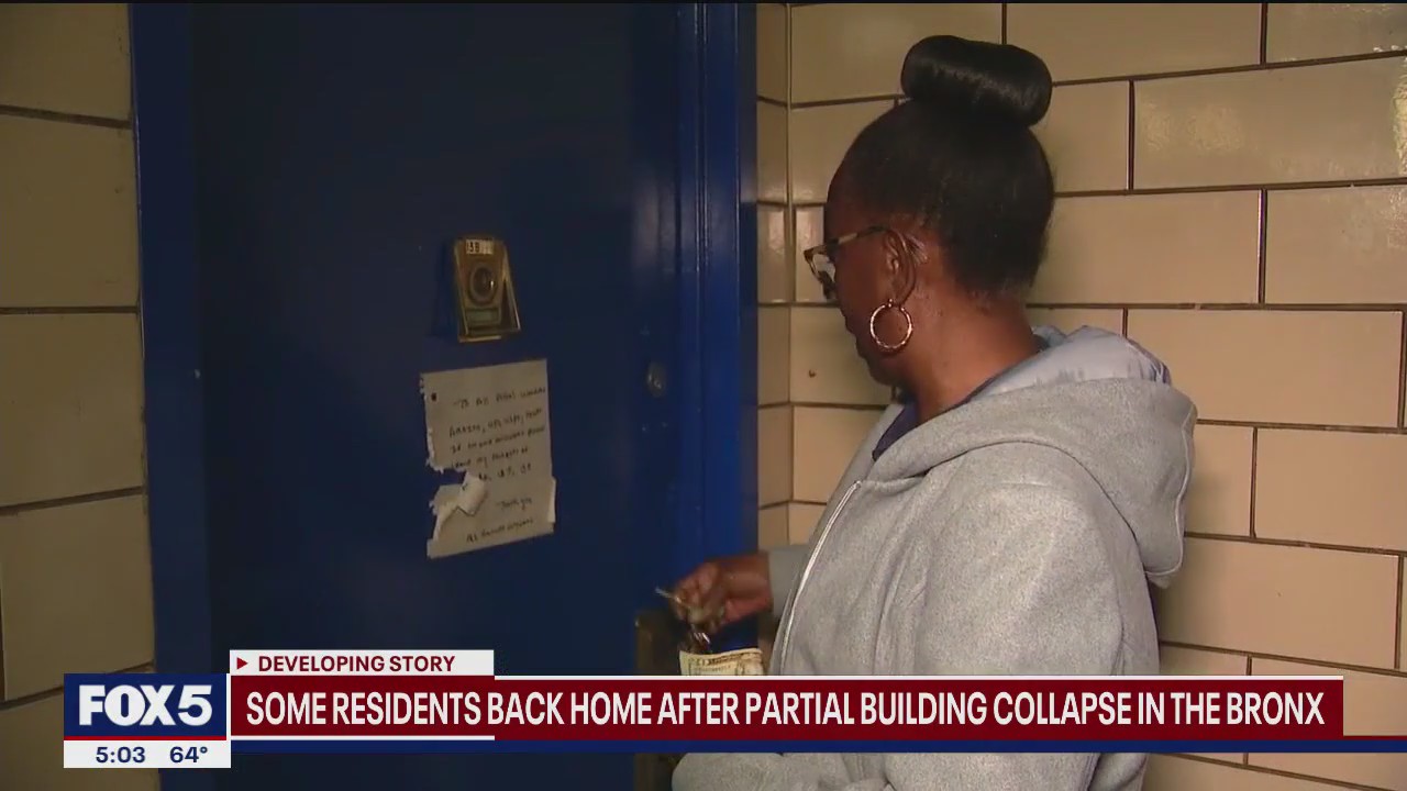 Some residents back home after partial building collapse in Bronx