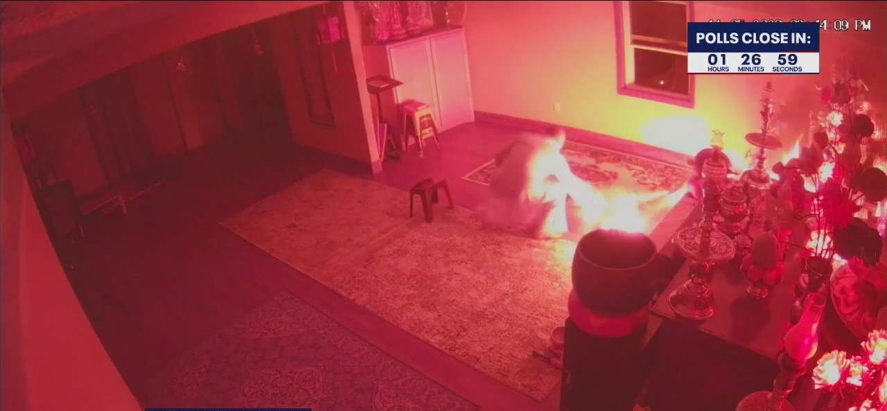 New Caney Buddhist Temple lit on fire by cocktail