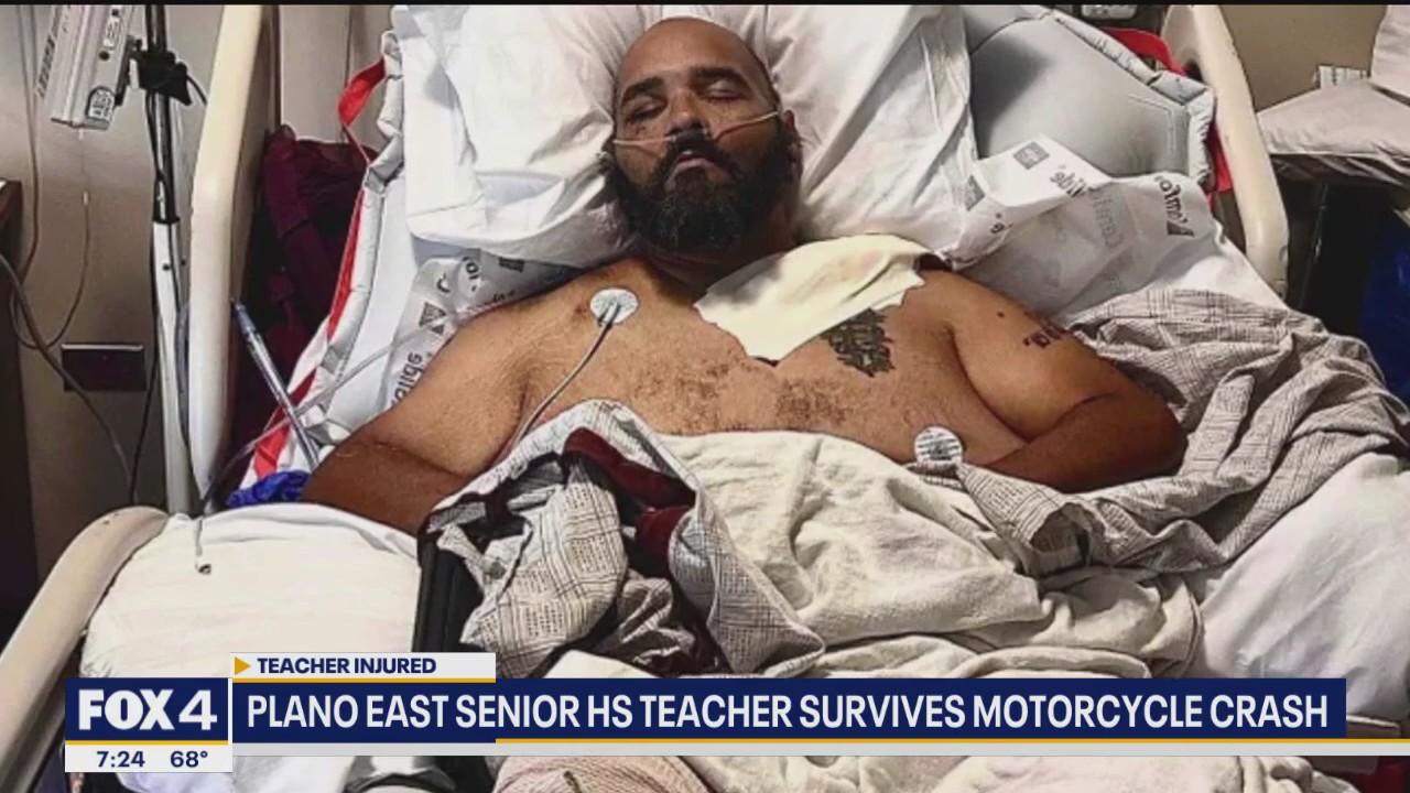 Plano teacher injured in motorcycle crash
