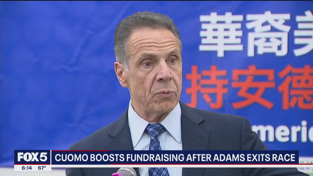 Cuomo gains fundraising boost after Adams exits mayoral race