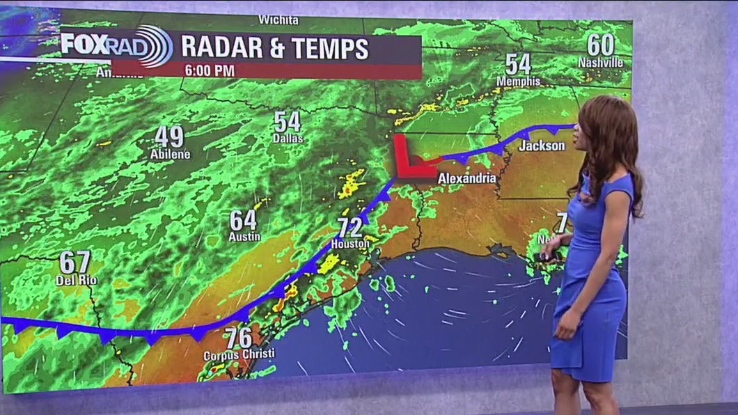 Scattered showers across Houston Thursday night