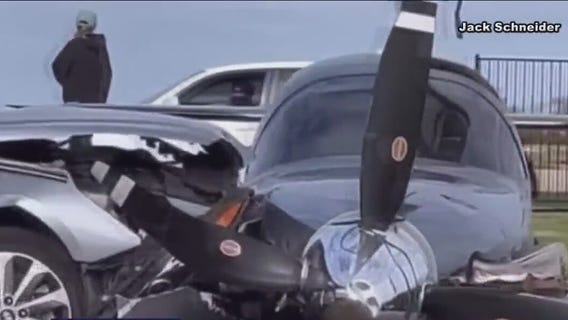 Small plane crash in North Texas caught on camera