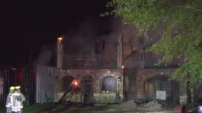 Gunfire erupted as firefighters battled fire