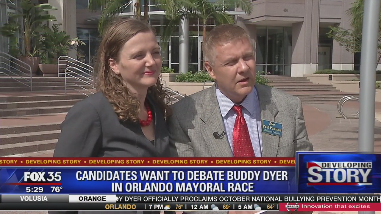 Mayoral candidates want to debate Buddy Dyer