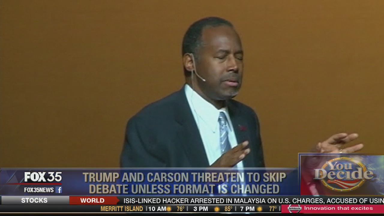 Donald Trump and Ben Carson have concerns over debate