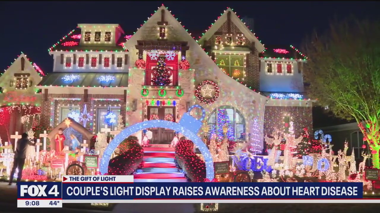 Touching story behind couple's massive lights display