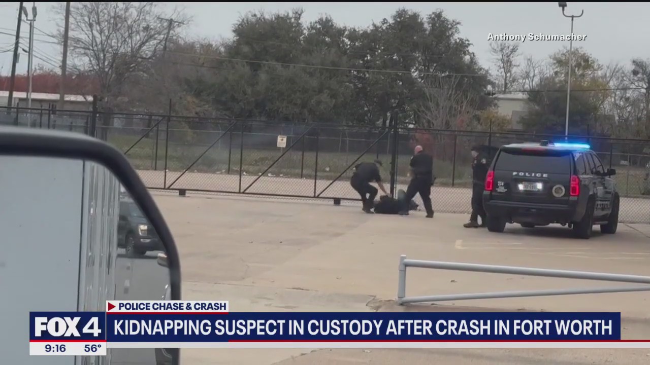 Kidnapping suspect arrested after police chase, crash | FOX 4 Dallas ...