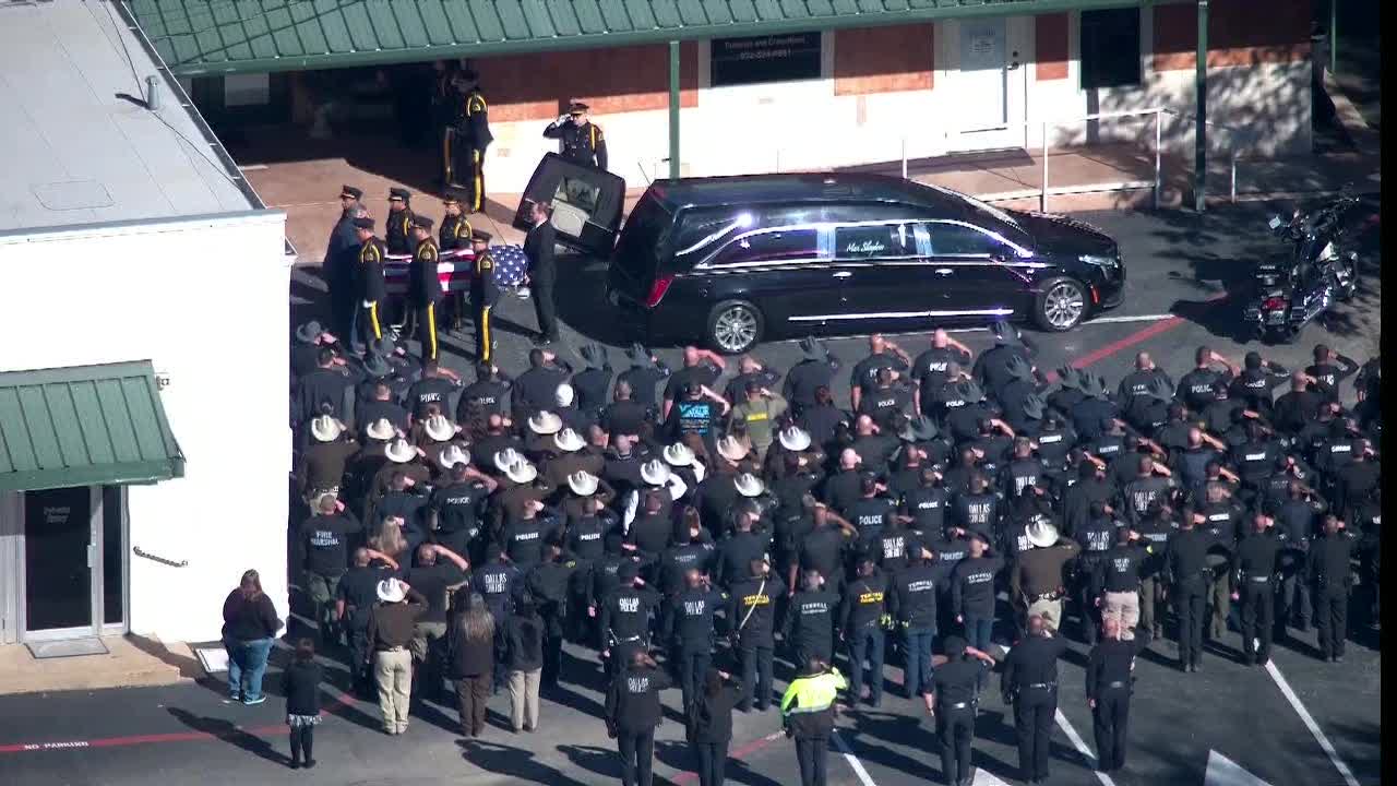 Procession for fallen Terrell Officer Jacob Candanoza