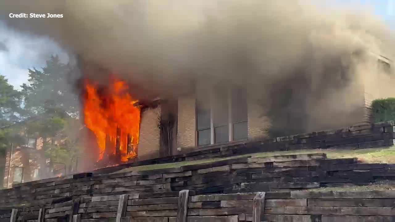 WATCH: DeSoto house fire; home engulfed in flames