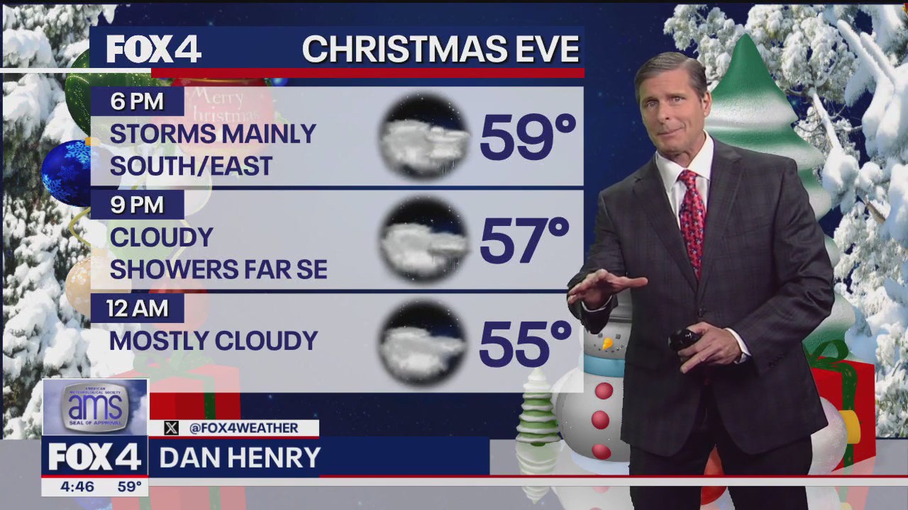 Dallas Weather: Dec. 24 evening forecast