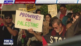 Pro-Palestine rally at Israeli Consulate in Houston