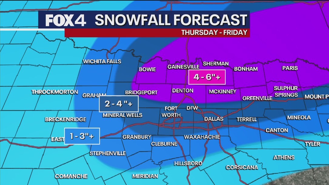 Dallas weather: Snow Forecast Update | 2 p.m.