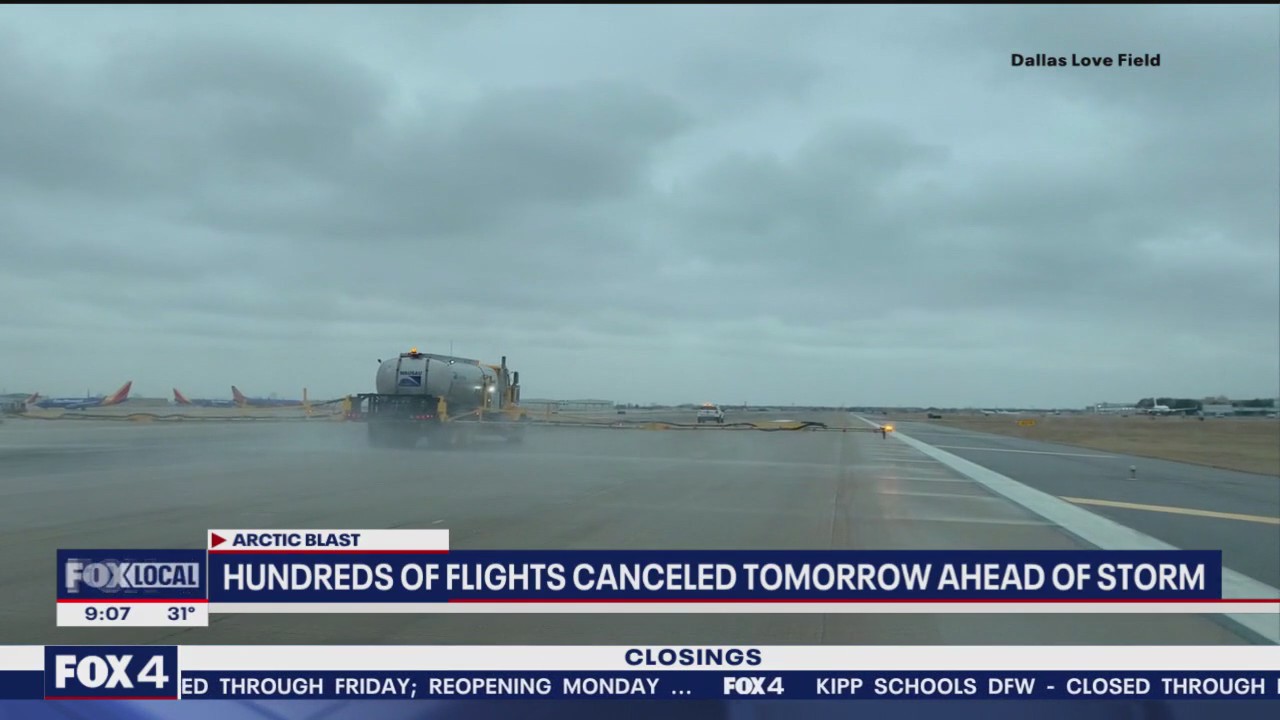 Hundreds of DFW flights canceled ahead of storm