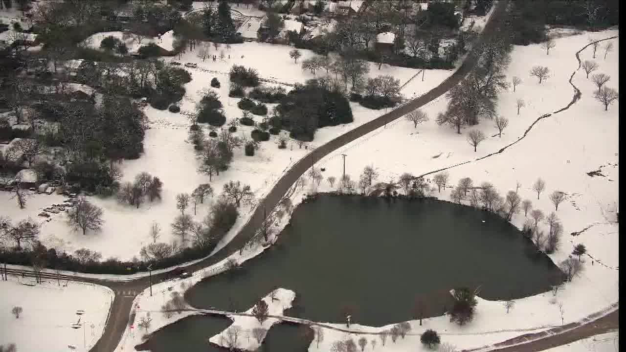 SKY 4 video of snow in Denton