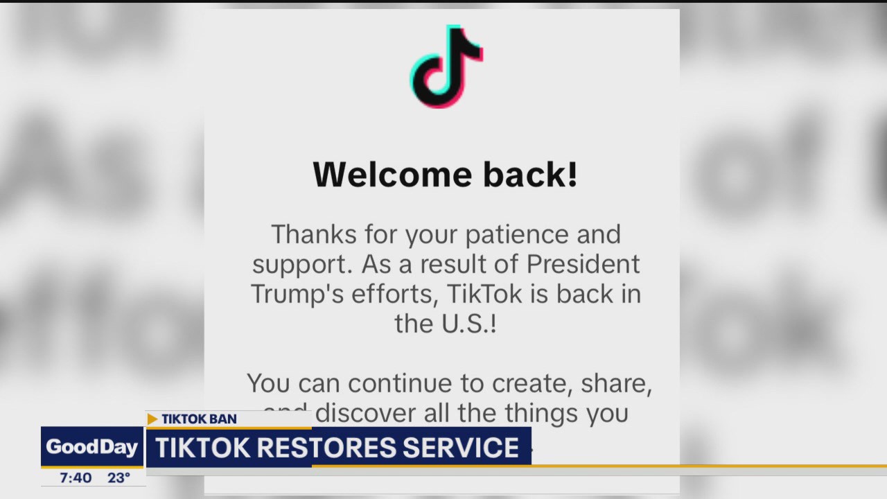 TikTok is back: Chinese-owned company crediting Trump