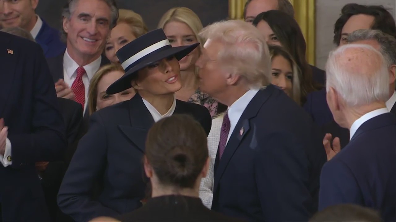 Donald Trump arrives at inauguration