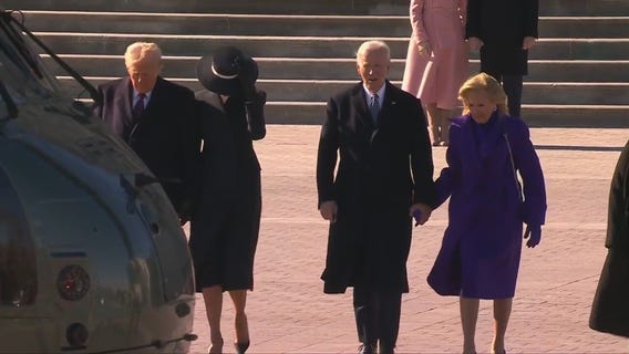 Biden, Harris depart Capitol after Trump inauguration