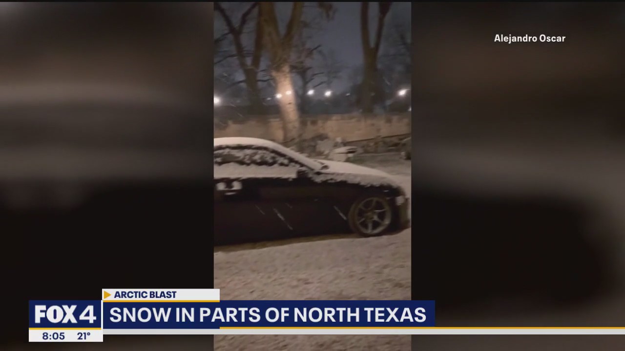 Snow in parts of North Texas
