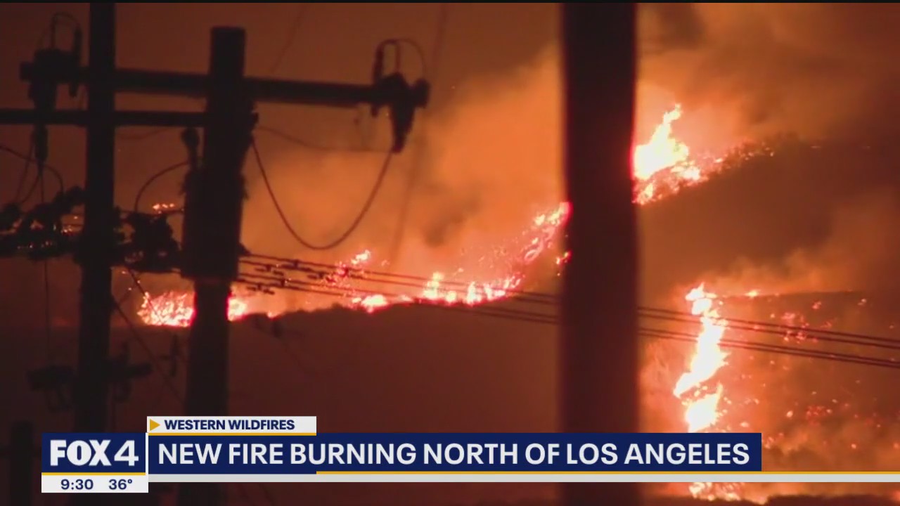 New fire burns over 10,000 acres north of Los Angeles