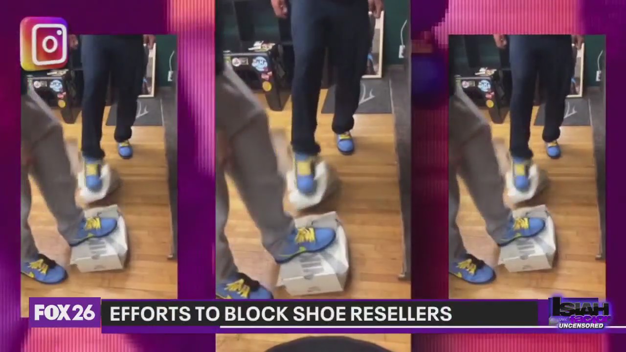 Store hopes to prevent high resell prices by forcing new shoe owners to smash boxes