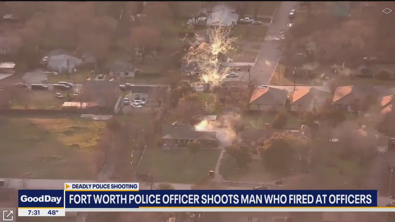 Suspected gunman dead after shooting fireworks at police