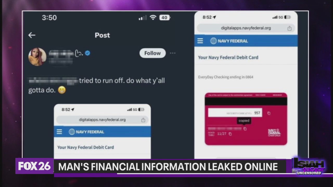 Report: Man's financial information leaked online