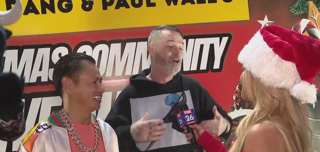 Johnny Dang and Paul Wall spread holiday cheer