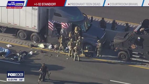 After dramatic chase, police arrest 18-wheeler driver