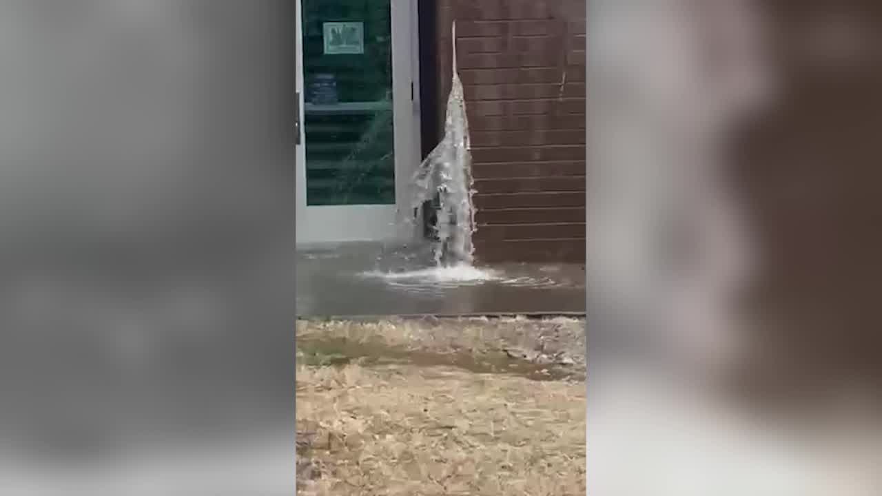 Water leak at Frisco Lone Star High School