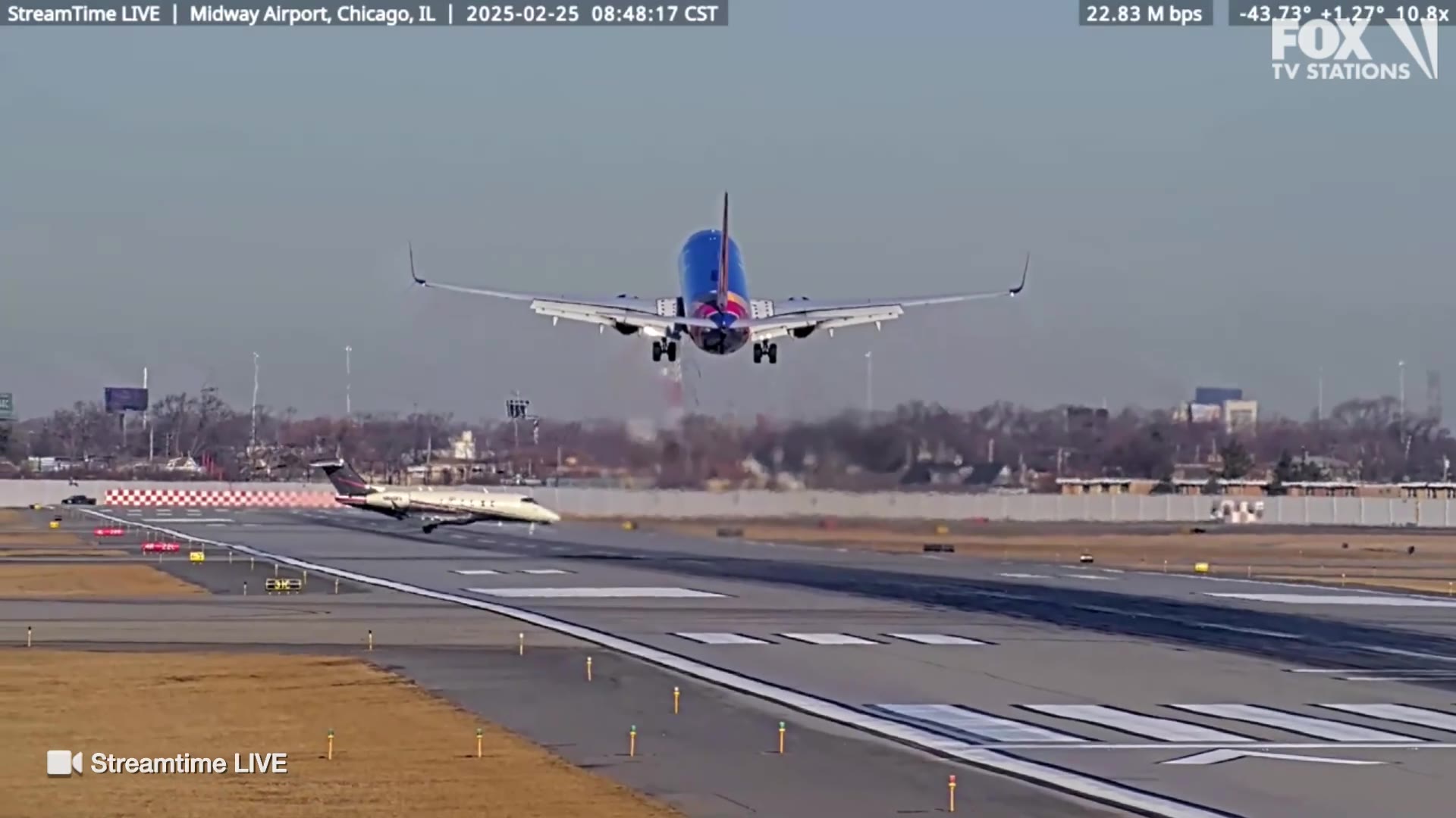 Southwest plane nearly crashes into jet