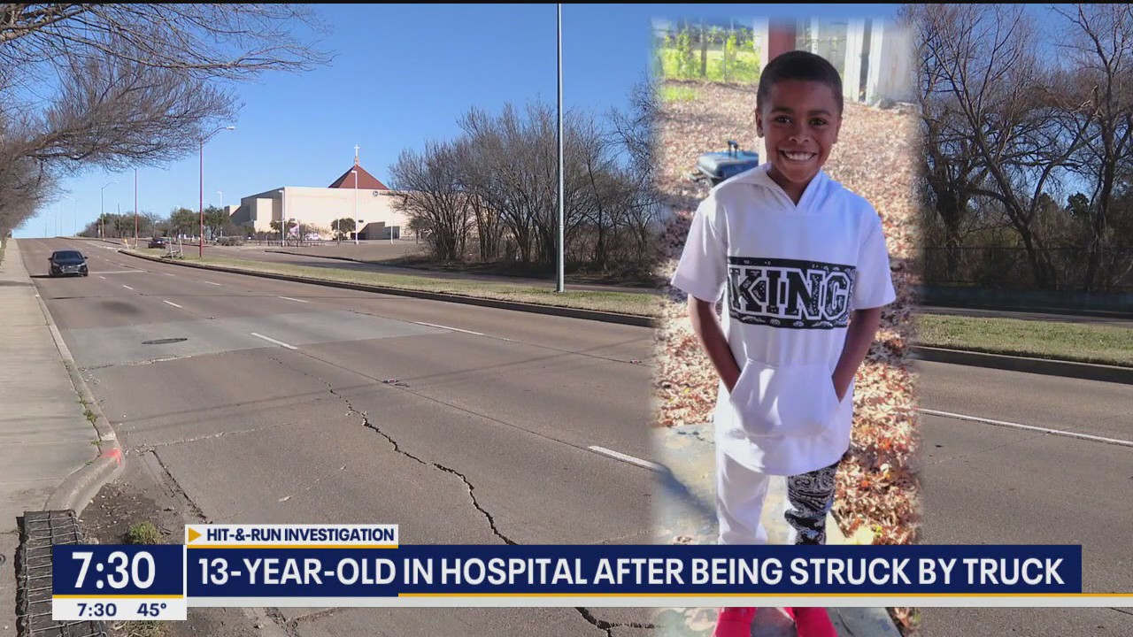 13-year-old in critical condition after hit by truck