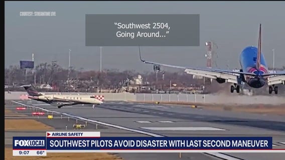 SWA pilot narrowly avoids collision with jet
