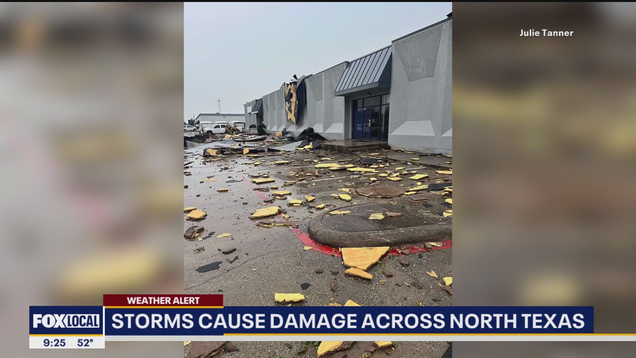 Damage reported across North Texas from severe storms, straight-line winds