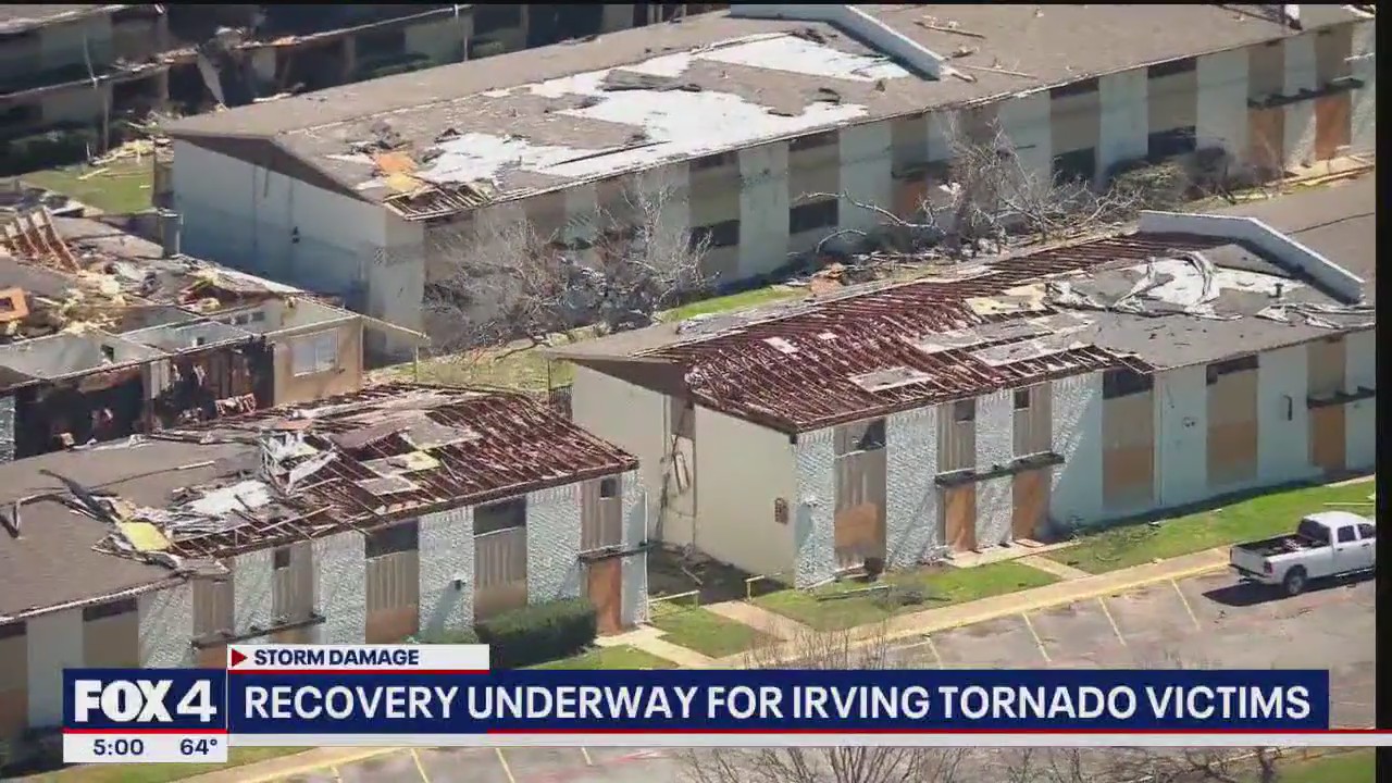 85 families displaced after Irving tornado