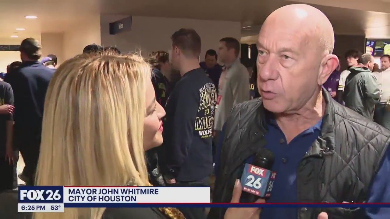 Mayor Whitmire discusses fan turnout at Michigan vs Washington game