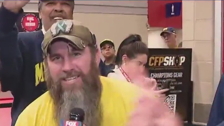 Michigan fans celebrate national championship