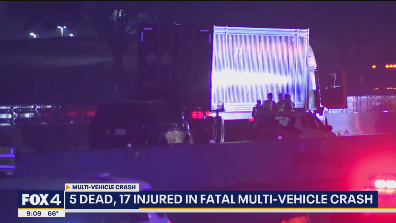 5 dead, 17 injured in Austin overnight crash on I-35