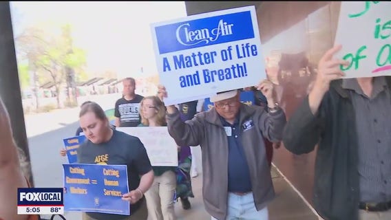 Dallas EPA workers rally against workforce cuts