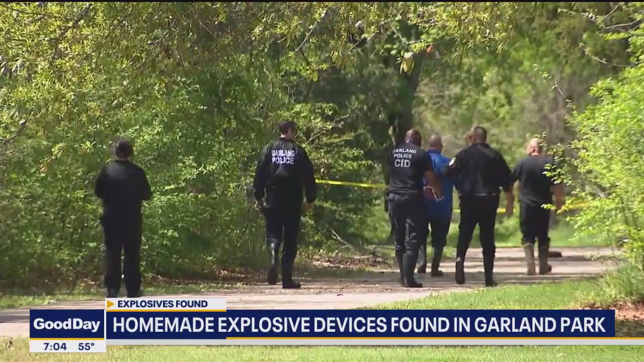 Homemade bombs found in Garland park