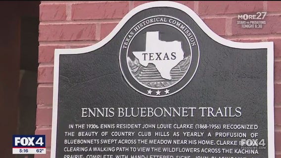 Ennis bluebonnets receive Texas historical marker