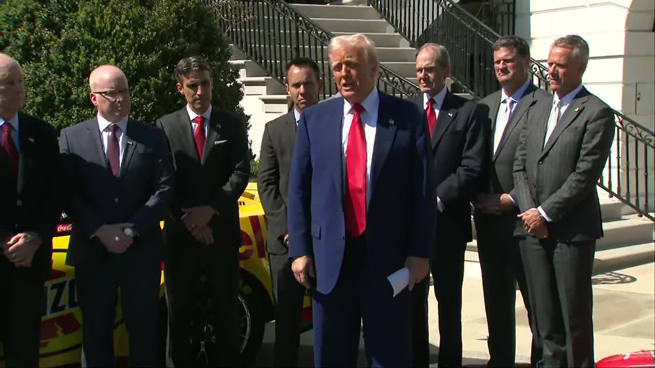 Trump talks tariffs at White House event