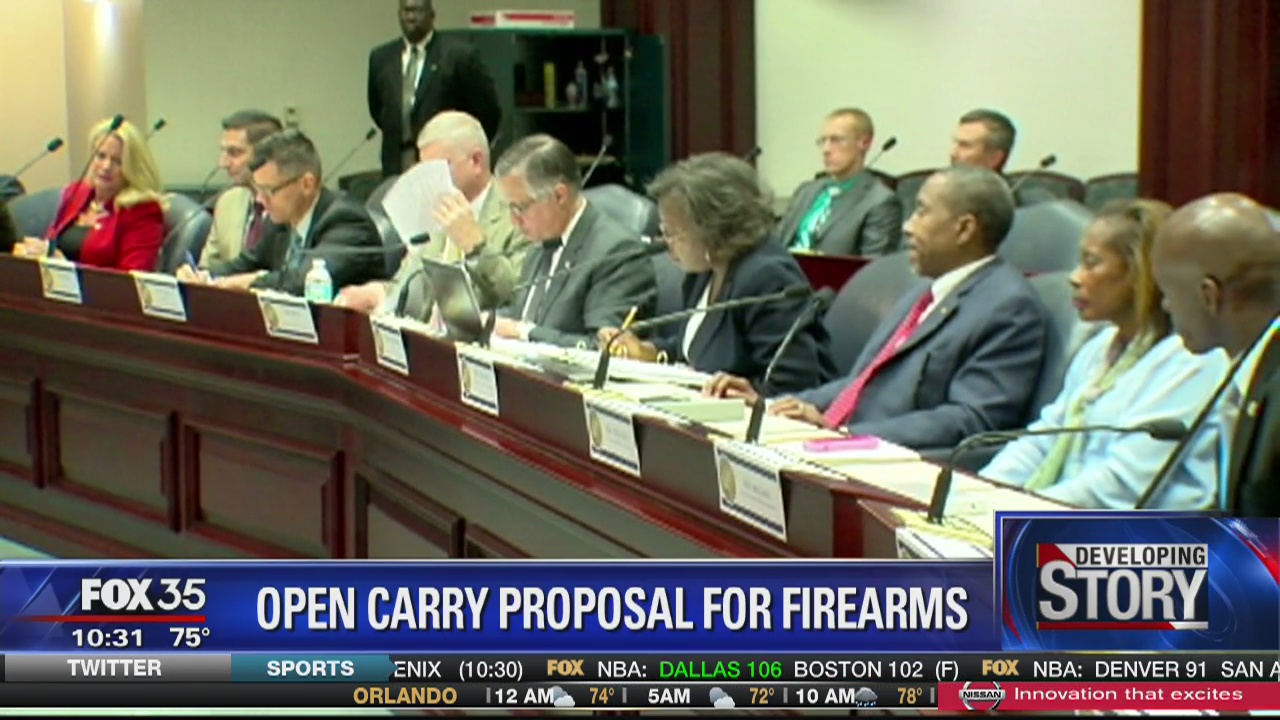 Open carry proposal for firearms