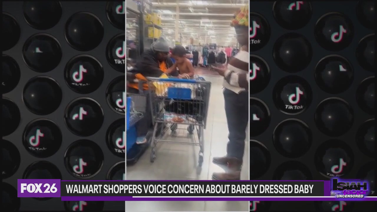 VIDEO: Walmart shoppers voice concerns about barely dressed child