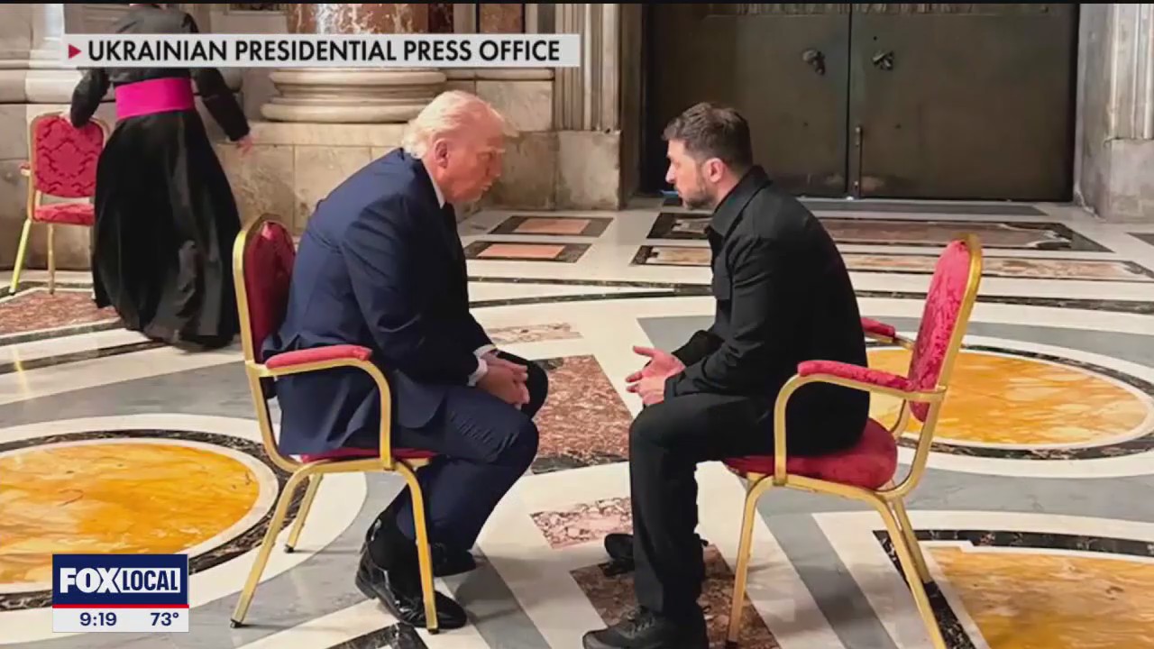 President Trump meets privately with Zelensky